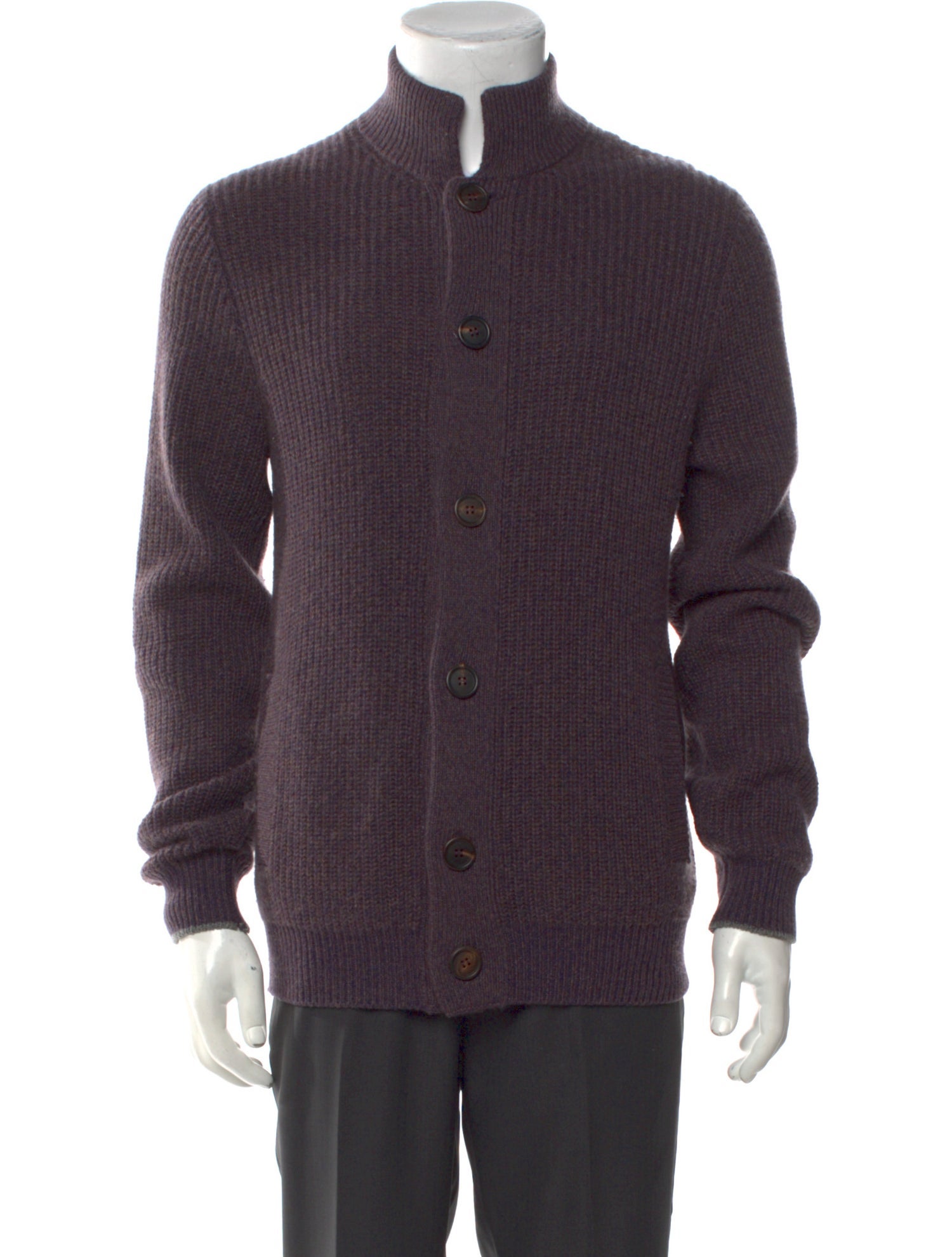 Brunello Cucinelli Cashmere Mock Neck Cardigan